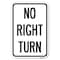Signmission No Right Turn Heavy-Gauge Aluminum Sign, 12" x 18", A-1218-23591 A-1218-23591 - alternate 1